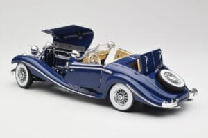 Mercedes 500K Special Roadster Blå Maisto 1:18 56059 Metal — billede 5 af 8