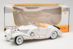 Mercedes 500K Special Roadster Hvid Premiere Edition Maisto 1:18 536055 Metal — billede 8 af 8