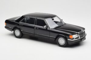 Mercedes 560 SEL W126 Sort Forhandlerudgave Norev 1:18 B66040599 Metal — billede 6 af 8