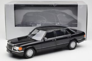 Mercedes 560 SEL W126 Sort Forhandlerudgave Norev 1:18 B66040599 Metal — billede 8 af 8