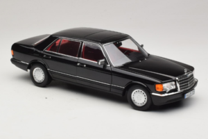 Mercedes 560 SEL W126 Sort Med Rød Interiør Norev 1:18 183788 Metal — billede 6 af 8