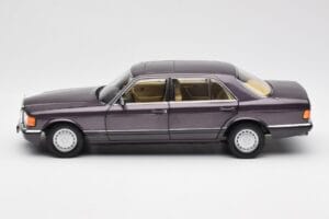 Mercedes 560 SEL W126 Lilla Metallic Norev 1:18 183544 Metal — billede 4 af 8