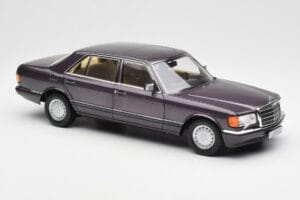 Mercedes 560 SEL W126 Lilla Metallic Norev 1:18 183544 Metal — billede 6 af 8