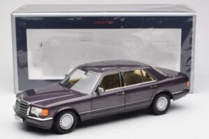 Mercedes 560 SEL W126 Lilla Metallic Norev 1:18 183544 Metal — billede 8 af 8