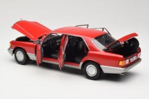 Mercedes 560 SEL W126 Rød Norev 1:18 183463 Metal — billede 5 af 8