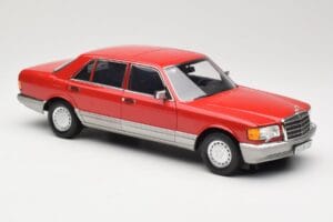Mercedes 560 SEL W126 Rød Norev 1:18 183463 Metal — billede 6 af 8