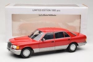 Mercedes 560 SEL W126 Rød Norev 1:18 183463 Metal — billede 8 af 8