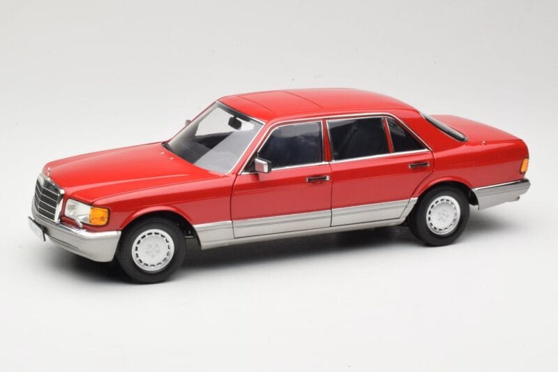 Mercedes 560 SEL W126 Rød Norev 1:18 183463 Metal