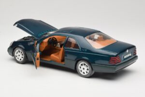 Mercedes 600 SEC C140 Grøn Majorette 1:18 4418 Metal — billede 5 af 8