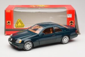 Mercedes 600 SEC C140 Grøn Majorette 1:18 4418 Metal — billede 8 af 8