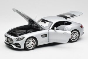 Mercedes AMG GT S C190 Designo Iridium Sølv Magno Norev 1:18 B66960485 Metal — billede 2 af 8