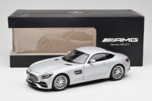 Mercedes AMG GT S C190 Designo Iridium Sølv Magno Norev 1:18 B66960485 Metal — billede 8 af 8