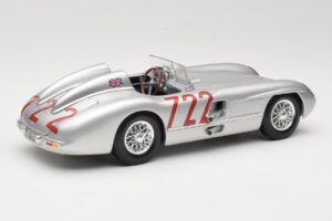Mercedes 300 SLR W196S #722 S. Moss / D. Jenkinson Mille Miglia Winner 1955 Maisto 1:18 536887 Metal — billede 3 af 8