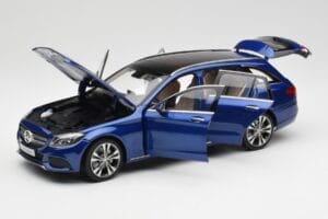 Mercedes C-Class S205 T-Modell Brilliant Blå Metallic Norev 1:18 B66960257 Metal — billede 2 af 8