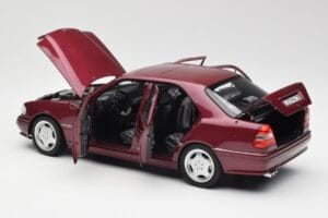 Mercedes AMG C36 W202 Almandine Rød Norev 1:18 B66040706 Metal — billede 5 af 8