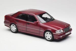 Mercedes AMG C36 W202 Almandine Rød Norev 1:18 B66040706 Metal — billede 6 af 8