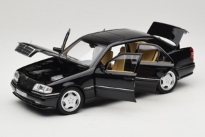 Mercedes C36 AMG W202 Obsidian Black Metallic Norev 1:18 183381 Metal — billede 2 af 8