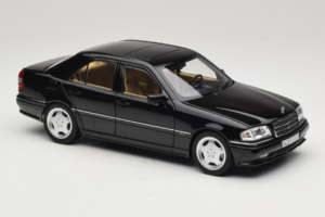 Mercedes C36 AMG W202 Obsidian Black Metallic Norev 1:18 183381 Metal — billede 6 af 8