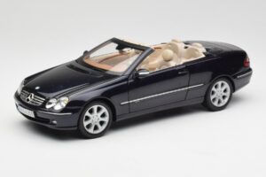 Mercedes CLK 500 W209 Cabriolet Mørkeblå Metallic Kyosho 1:18 B66962174 Metal