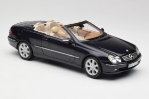 Mercedes CLK 500 W209 Cabriolet Mørkeblå Metallic Kyosho 1:18 B66962174 Metal — billede 7 af 9