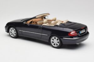 Mercedes CLK 500 W209 Cabriolet Mørkeblå Metallic Kyosho 1:18 B66962174 Metal — billede 8 af 9