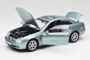 Mercedes CLK 500 W209 Lyseblå Metallic Kyosho 1:18 B66962192 Metal — billede 2 af 8
