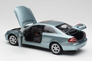 Mercedes CLK 500 W209 Lyseblå Metallic Kyosho 1:18 B66962192 Metal — billede 5 af 8