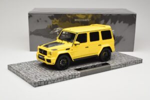 Mercedes Brabus 850 6.0 Widestar G63 W463 Electric Beam Yellow Minichamps 1:18 107032402 Metal — billede 6 af 6