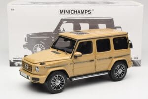 Mercedes G-Class G 500 W463A Solarbeam Yellow Metallic Minichamps 1:18 113037108 Metal — billede 8 af 8