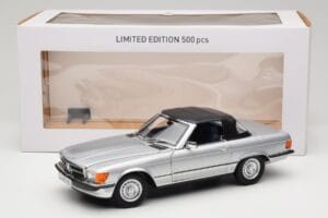 Mercedes R107 380 SL Sølv Norev 1:18 183725 Metal — billede 8 af 8