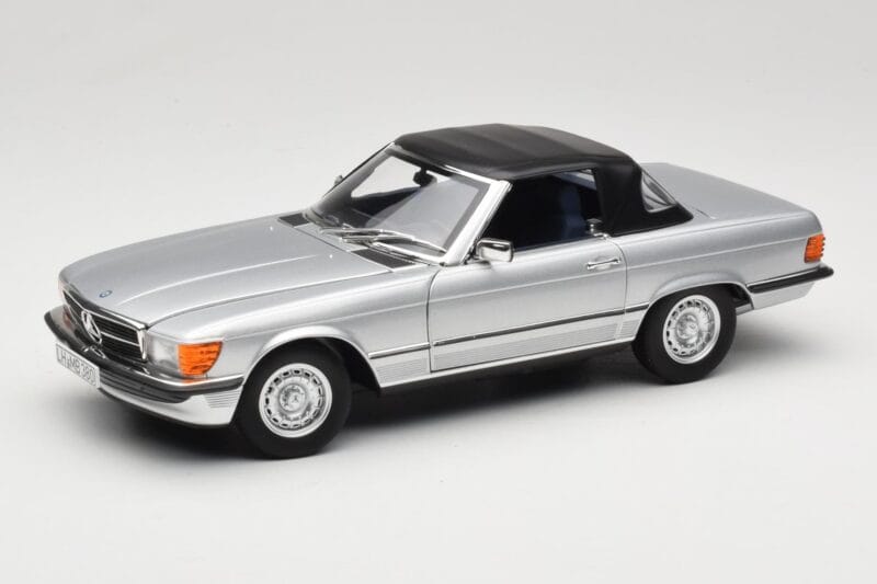 Mercedes R107 380 SL Sølv Norev 1:18 183725 Metal