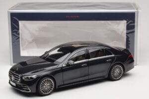 Mercedes S-Class W223 AMG Line Anthracite Blue Norev 1:18 183800 Metal — billede 8 af 8