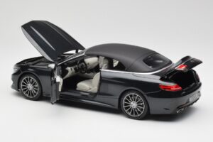 Mercedes S-Class Cabriolet A217 Magnetite Sort Metallic Norev 1:18 B66960354 Metal — billede 5 af 8