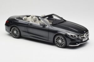 Mercedes S-Class Cabriolet A217 Magnetite Sort Metallic Norev 1:18 B66960354 Metal — billede 6 af 8