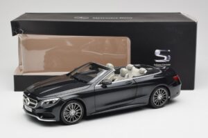 Mercedes S-Class Cabriolet A217 Magnetite Sort Metallic Norev 1:18 B66960354 Metal — billede 8 af 8