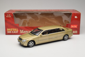 Mercedes S-Class W220 Pullman Gold Metallic Sun Star 1:18 4113 Metal — billede 8 af 8