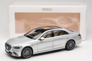 Mercedes S-Class W223 AMG Line Brilliant Silver Norev 1:18 183805 Metal — billede 8 af 8