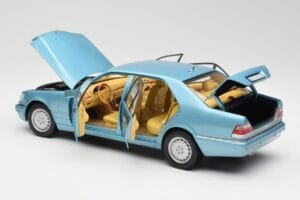 Mercedes S500 W140 Turkis Metallic Norev 1:18 183561 Metal — billede 5 af 8