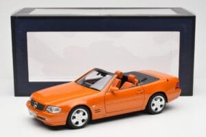 Mercedes SL 500 R129 Orange Metallic Norev 1:18 183752 Metal — billede 8 af 8