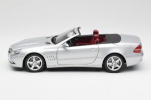 Mercedes SL 500 R230 Cabriolet Iridium Sølv Minichamps 1:18 B66962388 Metal — billede 4 af 8
