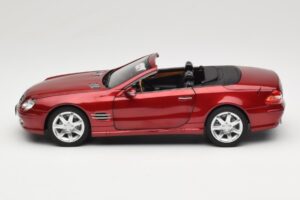 Mercedes SL 500 R230 Red Metallic Begrænset Udgave Norev 1:18 183841 Metal — billede 4 af 8