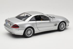 Mercedes SL55 AMG R230 Sølv Maisto 1:18 36894 Metal — billede 3 af 8