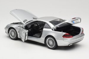 Mercedes SL55 AMG R230 Sølv Maisto 1:18 36894 Metal — billede 5 af 8