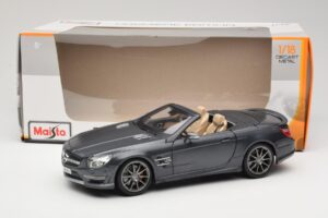 Mercedes SL65 AMG Black Series R230 Matte Black Maisto 1:18 36198 Metal — billede 8 af 8