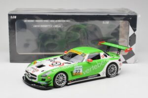 Mercedes AMG SLS C197 GT3 MS Racing #22 V. Sigacev / C. Stoll ADAC GT Masters 2011 Minichamps 1:18 151113102 Metal — billede 6 af 6