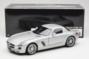 Mercedes SLS AMG C197 Iridium Sølv Minichamps 1:18 100039026 Metal — billede 8 af 8