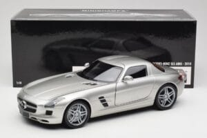 Mercedes SLS AMG C197 Matt Sølv Minichamps 1:18 100039029 Metal — billede 8 af 8