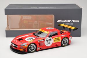 Mercedes SLS AMG GT3 #35 T. Heyer / T. Jager 24 Hours of Spa 2011 Minichamps 1:18 B66960196 Metal — billede 6 af 6