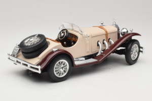 Mercedes SSK Beige & Mørkerød Bburago 1:18 3009-M4 Metal — billede 2 af 6