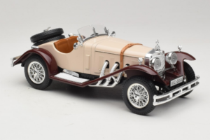 Mercedes SSK Beige & Mørkerød Bburago 1:18 3009-M4 Metal — billede 4 af 6